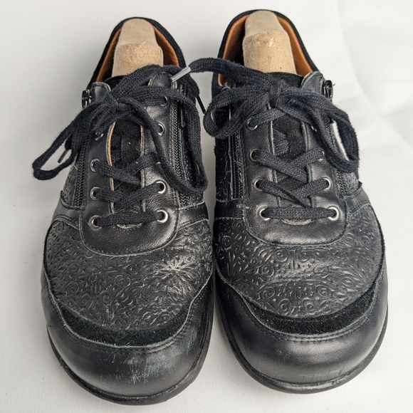 PORTOFINO Orthopedic Shoes Black Leather Laces And Zippers Size ? - Picture 4 of 14